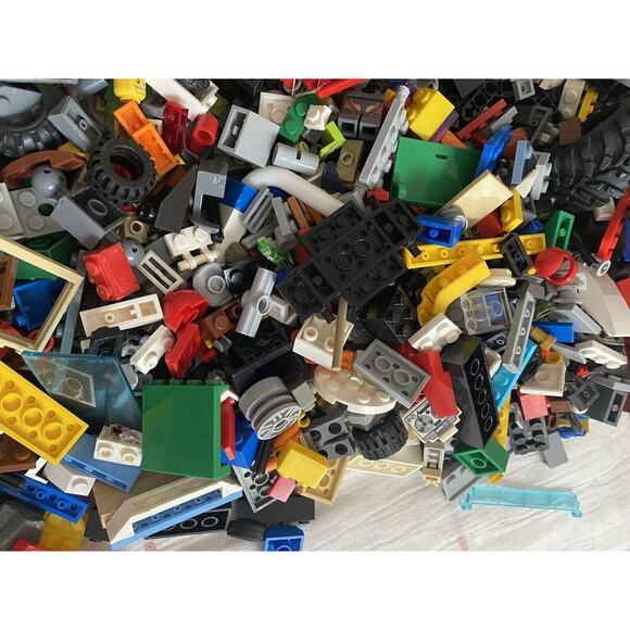LEGOS Huge Lot Mixed UNSEARCHED 9.5+ lbs Bricks Plates Wheels MIni Figures Figs - Picture 6 of 16
